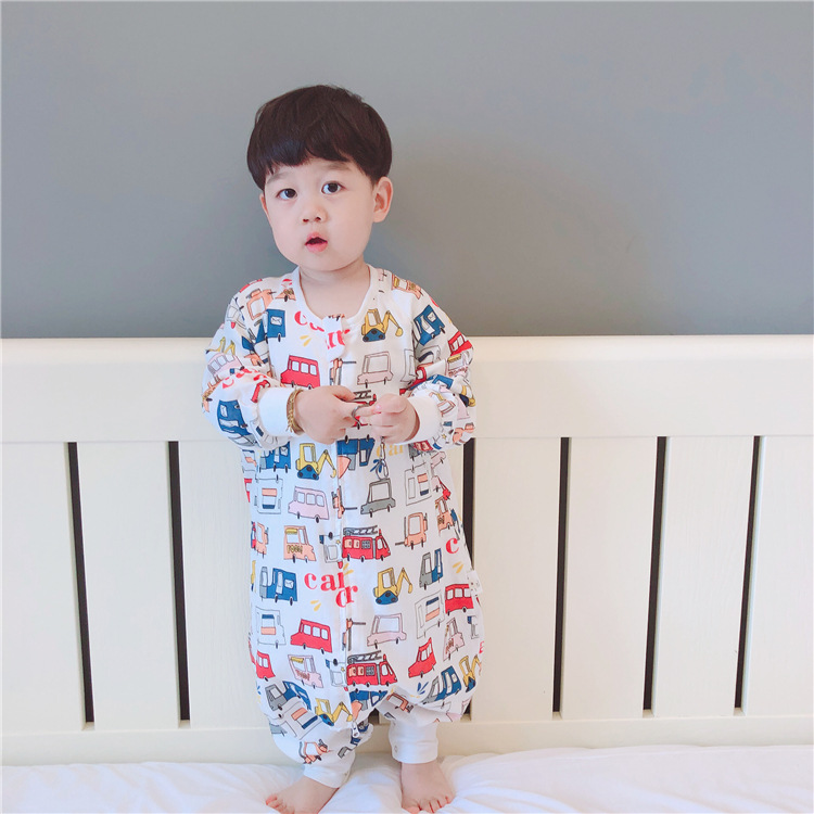 Spring and Autumn Long-Sleeved Four-Layer Bamboo Cotton Cloth Leg Sleeping Bag Baby Anti-Kick Quilt Sleeping Bag Spring and Autumn Long-Sleeved Four-Layer Bamboo Cotton Cloth Leg Sleeping Bag Baby Anti-Kick Quilt Sleeping Bag