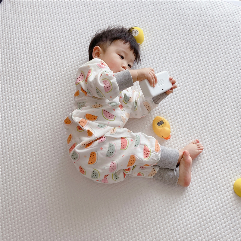 Spring and Autumn Long-Sleeved Four-Layer Bamboo Cotton Cloth Leg Sleeping Bag Baby Anti-Kick Quilt Sleeping Bag Spring and Autumn Long-Sleeved Four-Layer Bamboo Cotton Cloth Leg Sleeping Bag Baby Anti-Kick Quilt Sleeping Bag