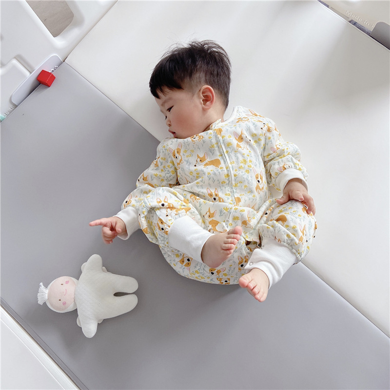Spring and Autumn Long-Sleeved Four-Layer Bamboo Cotton Cloth Leg Sleeping Bag Baby Anti-Kick Quilt Sleeping Bag Spring and Autumn Long-Sleeved Four-Layer Bamboo Cotton Cloth Leg Sleeping Bag Baby Anti-Kick Quilt Sleeping Bag