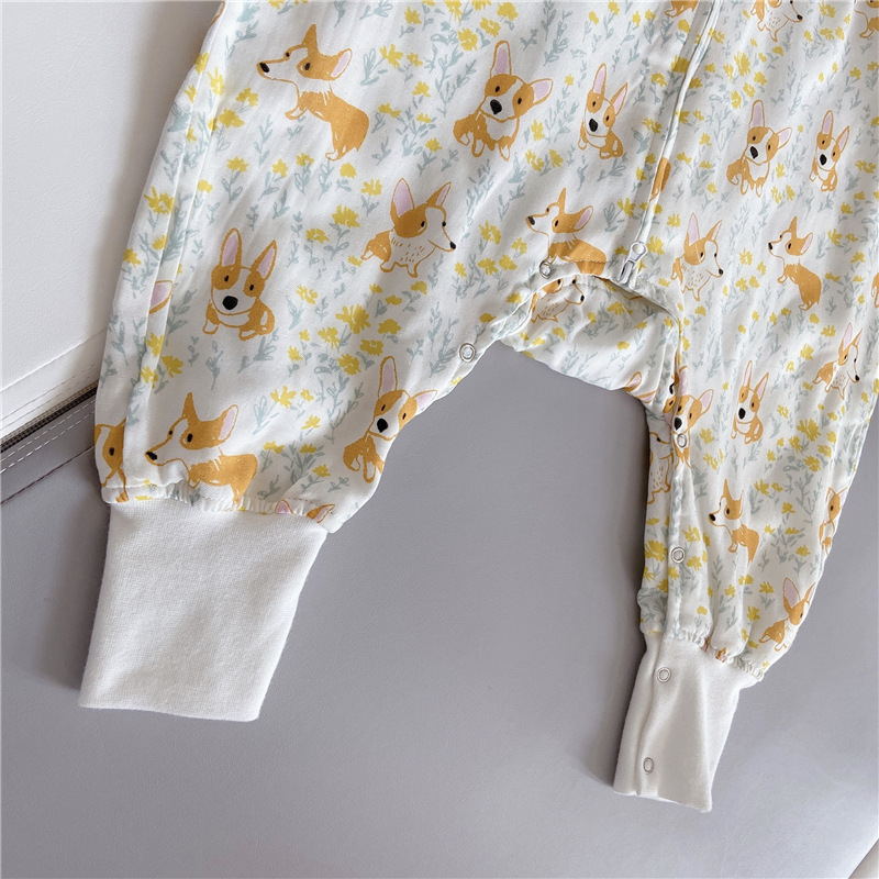 Spring and Autumn Long-Sleeved Four-Layer Bamboo Cotton Cloth Leg Sleeping Bag Baby Anti-Kick Quilt Sleeping Bag Spring and Autumn Long-Sleeved Four-Layer Bamboo Cotton Cloth Leg Sleeping Bag Baby Anti-Kick Quilt Sleeping Bag