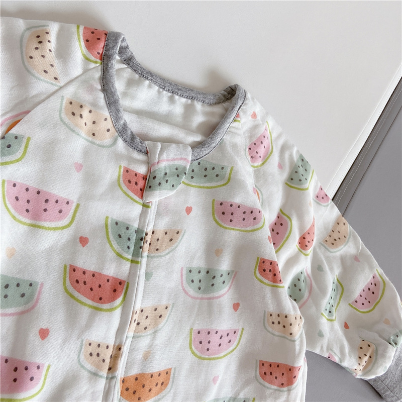 Spring and Autumn Long-Sleeved Four-Layer Bamboo Cotton Cloth Leg Sleeping Bag Baby Anti-Kick Quilt Sleeping Bag Spring and Autumn Long-Sleeved Four-Layer Bamboo Cotton Cloth Leg Sleeping Bag Baby Anti-Kick Quilt Sleeping Bag