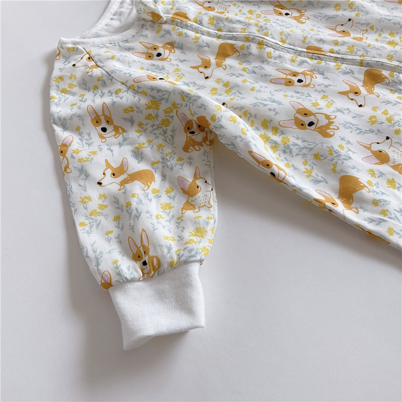 Spring and Autumn Long-Sleeved Four-Layer Bamboo Cotton Cloth Leg Sleeping Bag Baby Anti-Kick Quilt Sleeping Bag Spring and Autumn Long-Sleeved Four-Layer Bamboo Cotton Cloth Leg Sleeping Bag Baby Anti-Kick Quilt Sleeping Bag