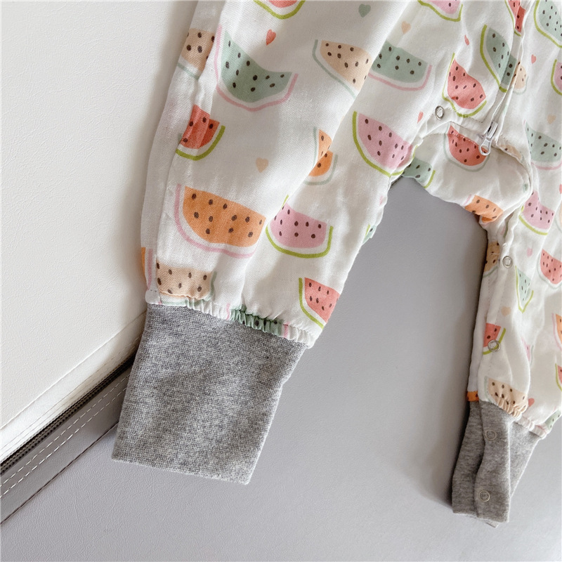 Spring and Autumn Long-Sleeved Four-Layer Bamboo Cotton Cloth Leg Sleeping Bag Baby Anti-Kick Quilt Sleeping Bag Spring and Autumn Long-Sleeved Four-Layer Bamboo Cotton Cloth Leg Sleeping Bag Baby Anti-Kick Quilt Sleeping Bag