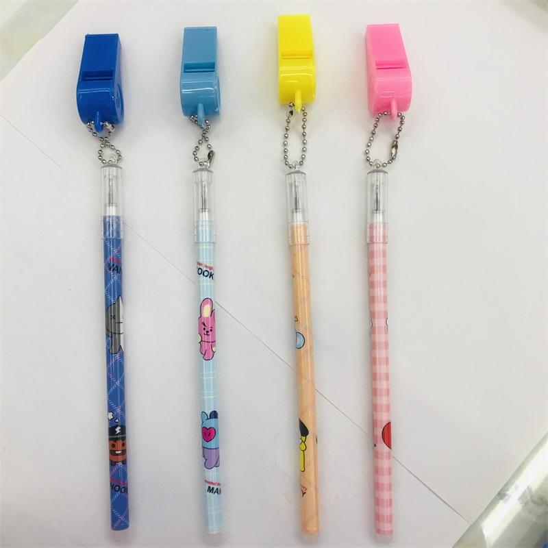 Creative Cartoon Pen Whistle Pendant Rub Easy to Wipe Primary and Secondary School Students Black Gel Pen Prize Gift Stationery Wholesale Creative Cartoon Pen Whistle Pendant Rub Easy to Wipe Primary and Secondary School Students Black Gel Pen Prize Gift Stationery Wholesale