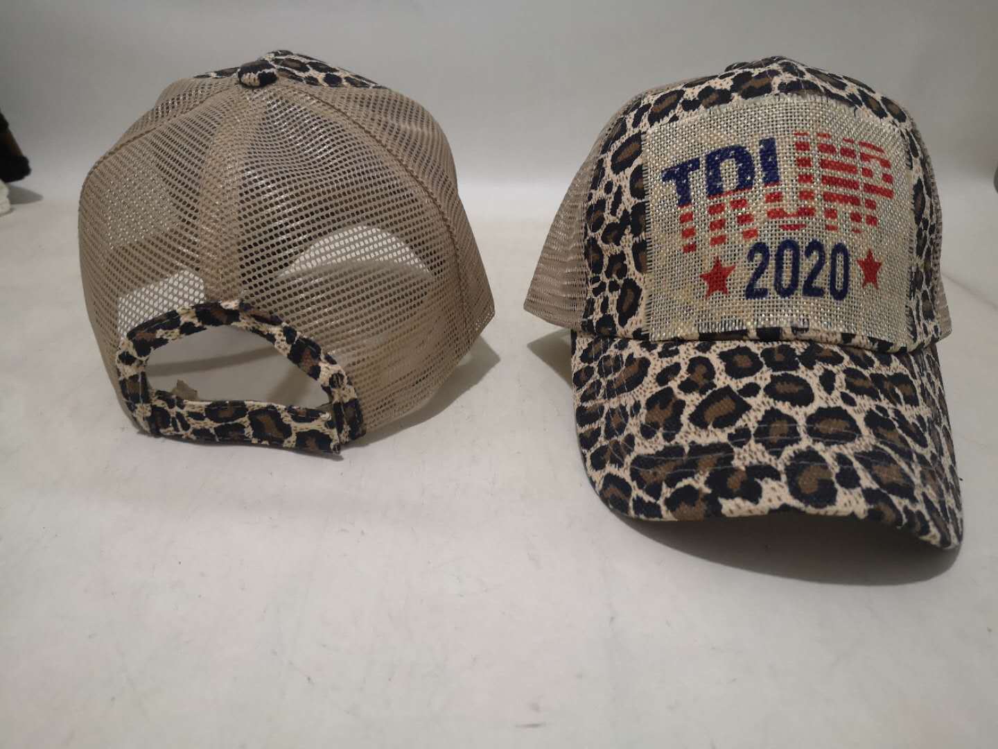 2020 CrossBorder Whole Women's Cross Hat Leopard Print Open Summer Baseball Cap Ponytail Net Cap Processing 2020 CrossBorder Whole Women's Cross Hat Leopard Print Open Summer Baseball Cap Ponytail Net Cap Processing