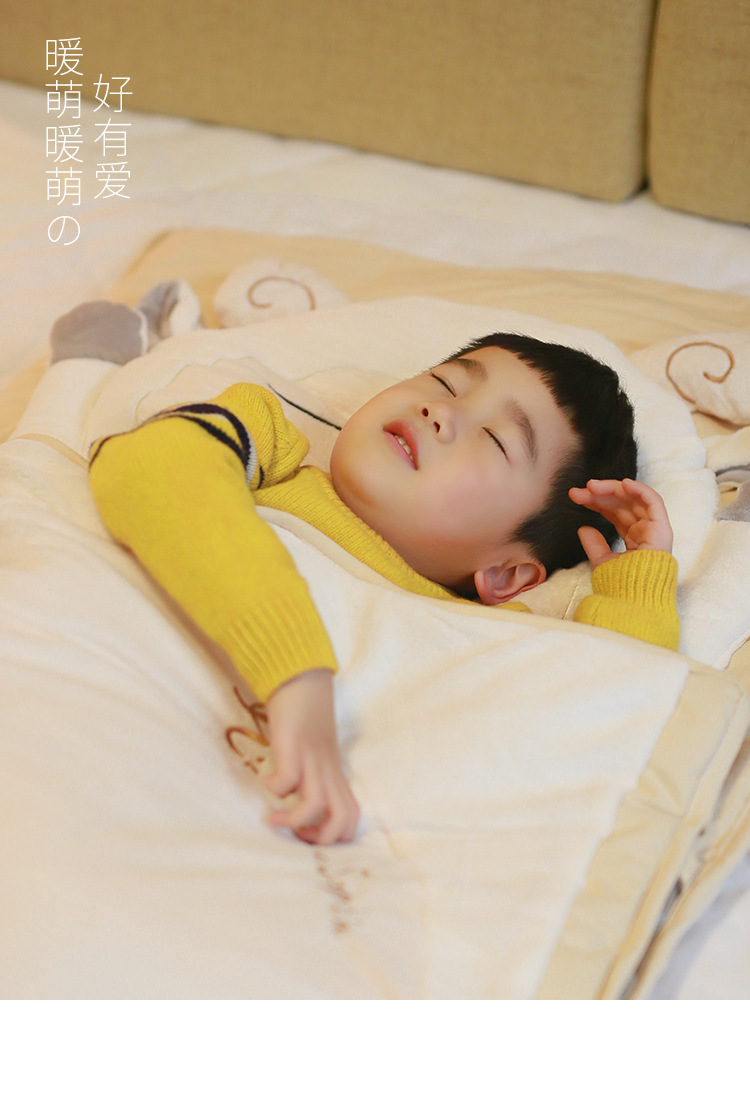 Cartoon children's sleeping bag kick proof sleeping bag baby sheep warm sleeping bag four seasons cover by children Cartoon children's sleeping bag kick proof sleeping bag baby sheep warm sleeping bag four seasons cover by children