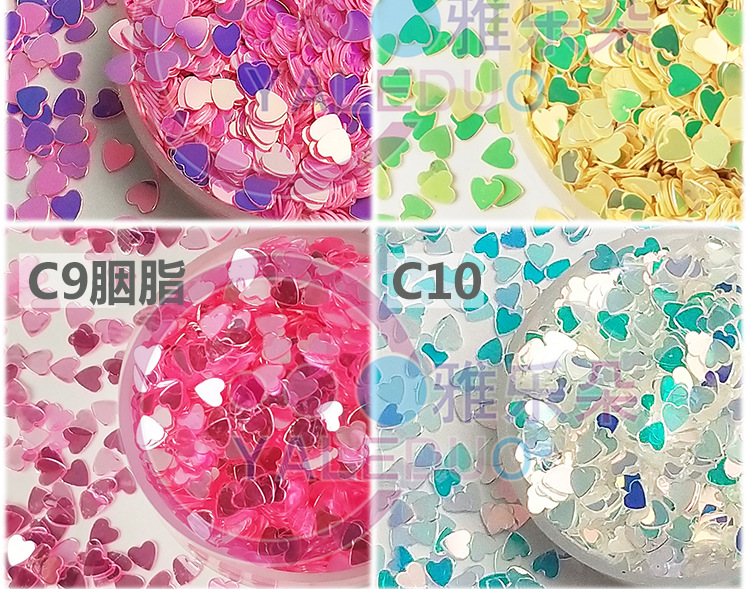 4mm Love Heart Sequins Nail DIY Ornament Material Cap Bag Clothes Accessories 4mm Love Heart Sequins Nail DIY Ornament Material Cap Bag Clothes Accessories