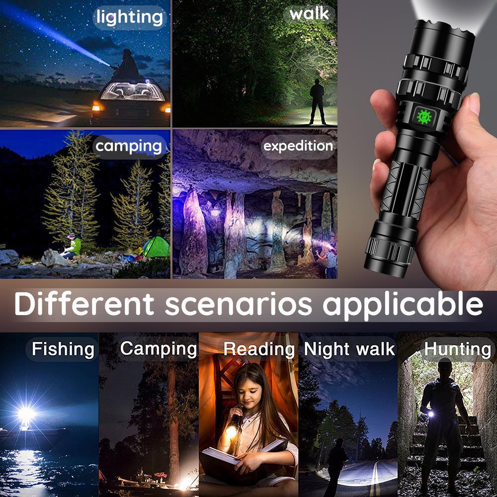 Exclusive for Cross-Border USB Rechargeable L2 Flashlight Long Shot Mini Waterproof Night Riding Hunting Light LED Power Torch
