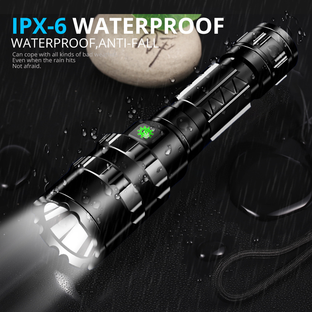 Exclusive for Cross-Border USB Rechargeable L2 Flashlight Long Shot Mini Waterproof Night Riding Hunting Light LED Power Torch