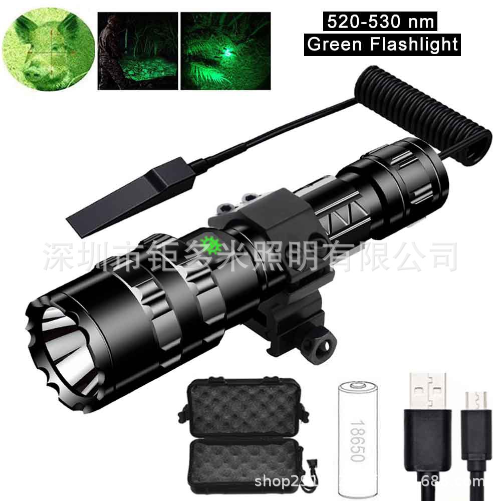 Exclusive for Cross-Border USB Rechargeable L2 Flashlight Long Shot Mini Waterproof Night Riding Hunting Light LED Power Torch