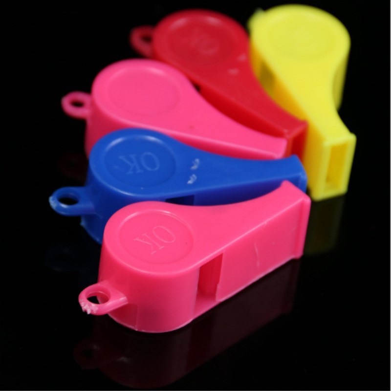 Sporting Goods Plastic Whistle Children's Toys Colorful Cheer up Come on Referee OK Whistle Yuan Shop Good Supply Sporting Goods Plastic Whistle Children's Toys Colorful Cheer up Come on Referee OK Whistle Yuan Shop Good Supply