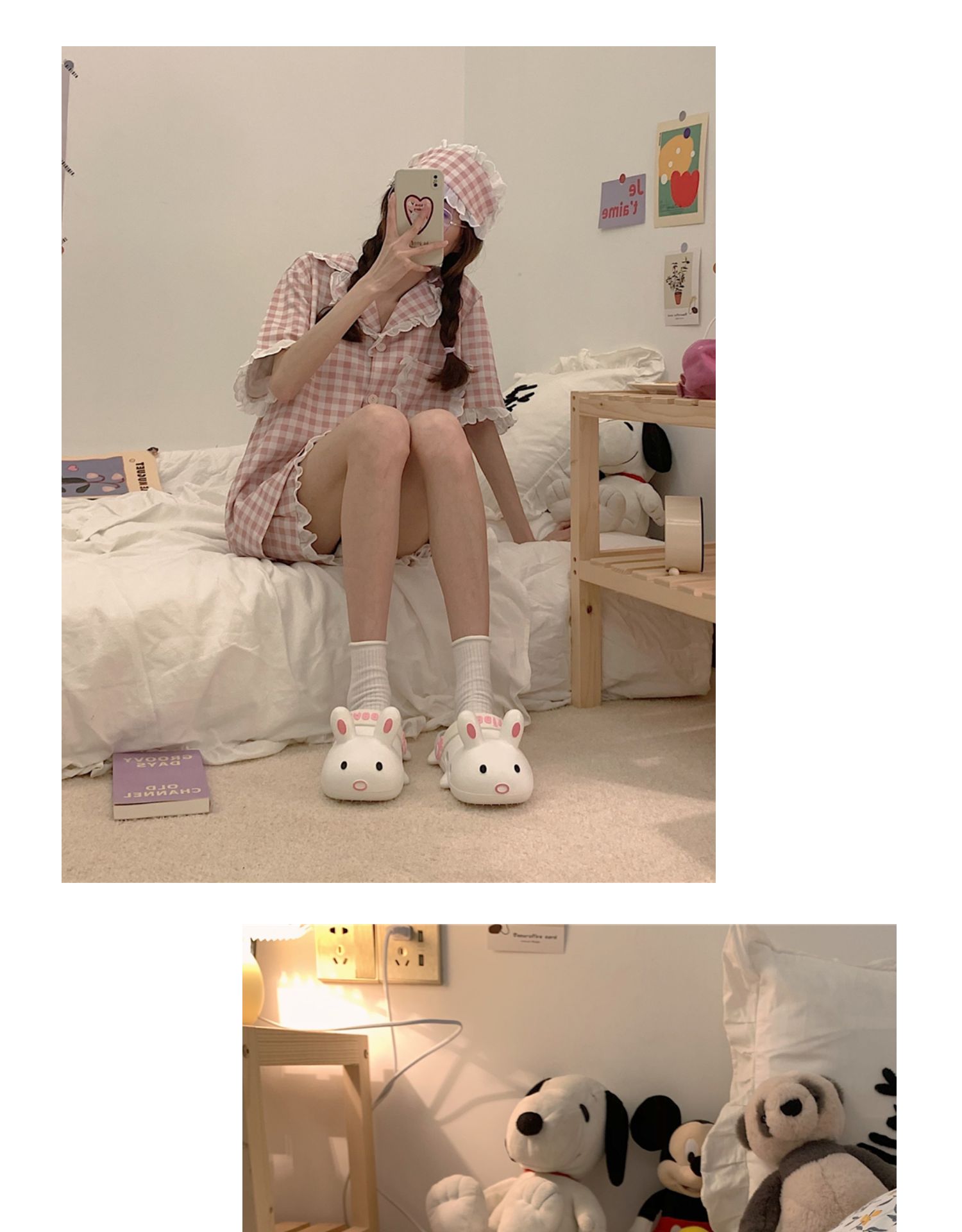 Cute Cartoon Rabbit Hole Shoes Student Outer Wear Internet Celebrity Women's Summer Ins Style Girl's Heart Thick Bottom Toe Cap Sandals Cute Cartoon Rabbit Hole Shoes Student Outer Wear Internet Celebrity Women's Summer Ins Style Girl's Heart Thick Bottom Toe Cap Sandals