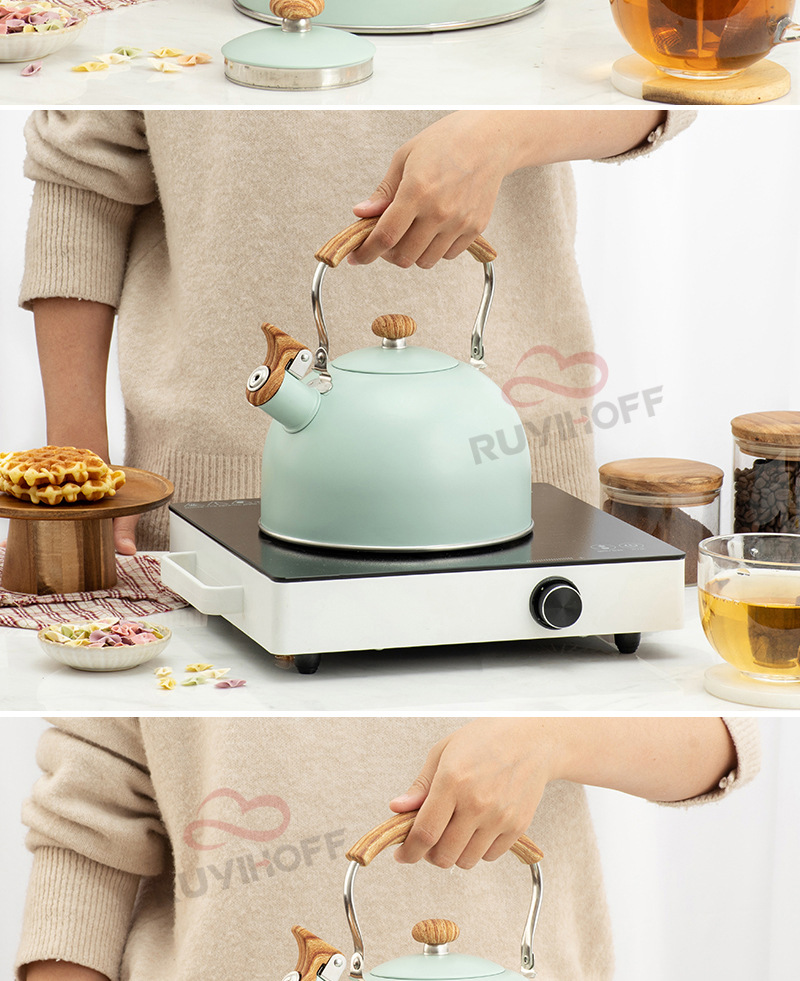 Ruyi Kitchenware New Green Whistle Kettle Nylon Anti-Scald Handle EBay Cross-Border Kitchenware Sound Water Pot Ruyi Kitchenware New Green Whistle Kettle Nylon Anti-Scald Handle EBay Cross-Border Kitchenware Sound Water Pot