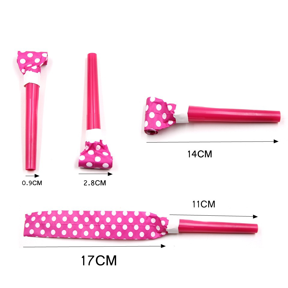 10 PCs 11cm Dot Long Tube Blowouts Cross-Border Amazon AliExpress Cheering Props Creative Whistle