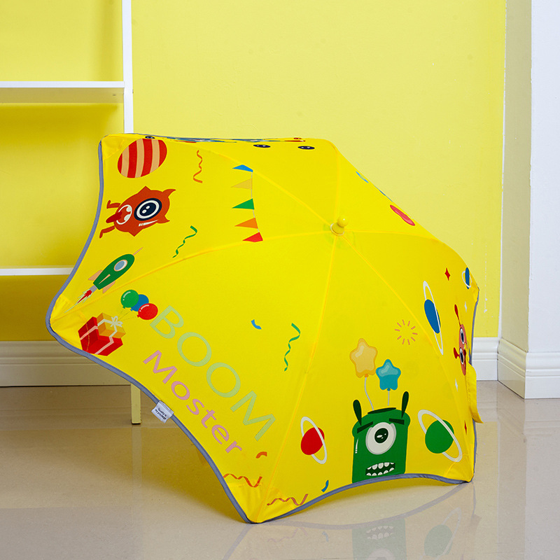 Children&#039;s Umbrella Cute Cartoon Vinyl Sun Protective Sunshade Dual-Use Umbrella Boys and Girls Princess Small Umbrella Safety Buckle Student Umbrella