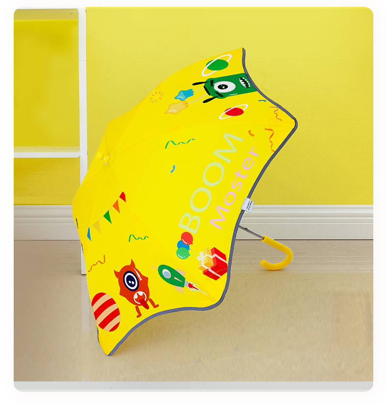 Children's Umbrella Cute Cartoon Vinyl Sun Protective Sunshade Dual-Use Umbrella Boys and Girls Princess Small Umbrella Safety Buckle Student Umbrella