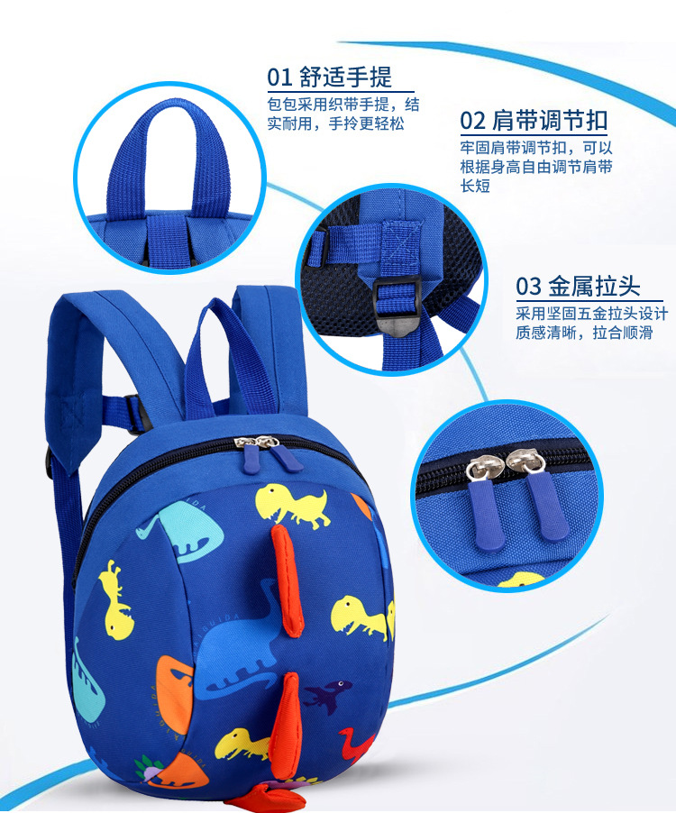 New Anti-Lost Children Backpack Three-Dimensional Dinosaur with Safety Buckle Children's Backpack Kindergarten Children's Schoolbag New Anti-Lost Children Backpack Three-Dimensional Dinosaur with Safety Buckle Children's Backpack Kindergarten Children's Schoolbag