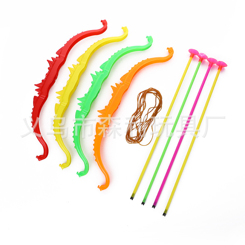 Outdoor Plastic Children's Bow and Arrow Toy OPP Set Stall Toy Ground Push Small Gift Wholesale Outdoor Plastic Children's Bow and Arrow Toy OPP Set Stall Toy Ground Push Small Gift Wholesale