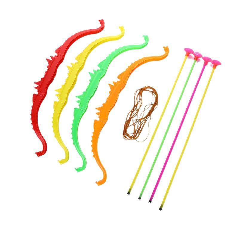 Outdoor Plastic Children&#039;s Bow and Arrow Toy OPP Set Stall Toy Ground Push Small Gift Wholesale
