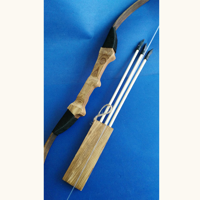 Bamboo Crafts Bamboo Bow and Arrow Children&#039;s Educational Toys Sucker Bow and Arrow Set Reflex Bow Children&#039;s Outdoor Toys