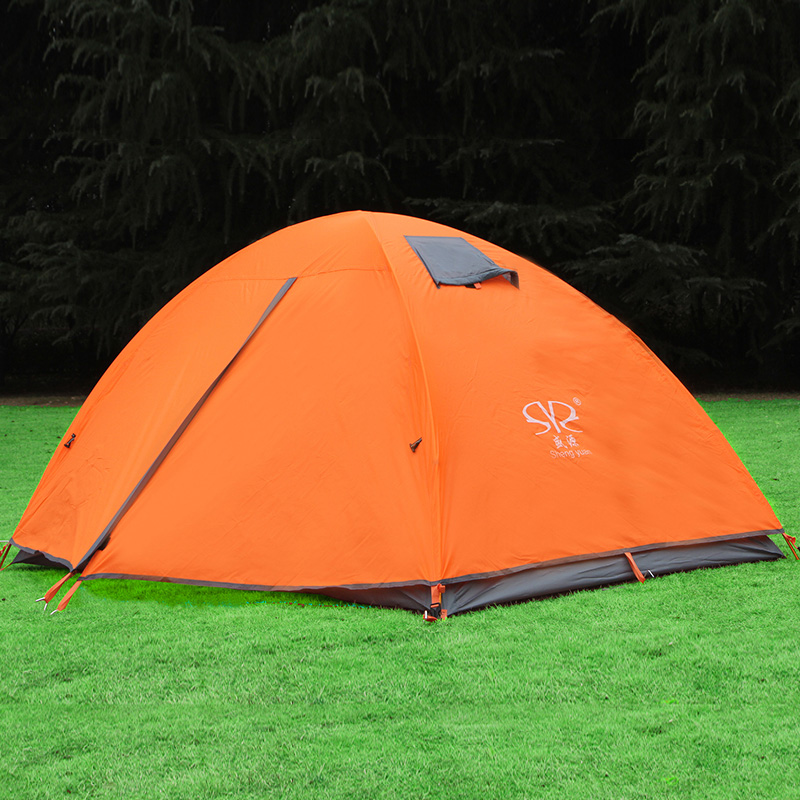 Shengyuan outdoor twin double doors aluminum pole tent mesh, two leisure tent