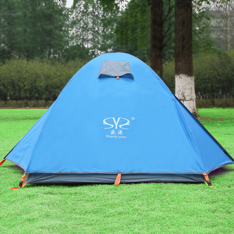 Shengyuan outdoor twin double doors aluminum pole tent mesh, two leisure tent