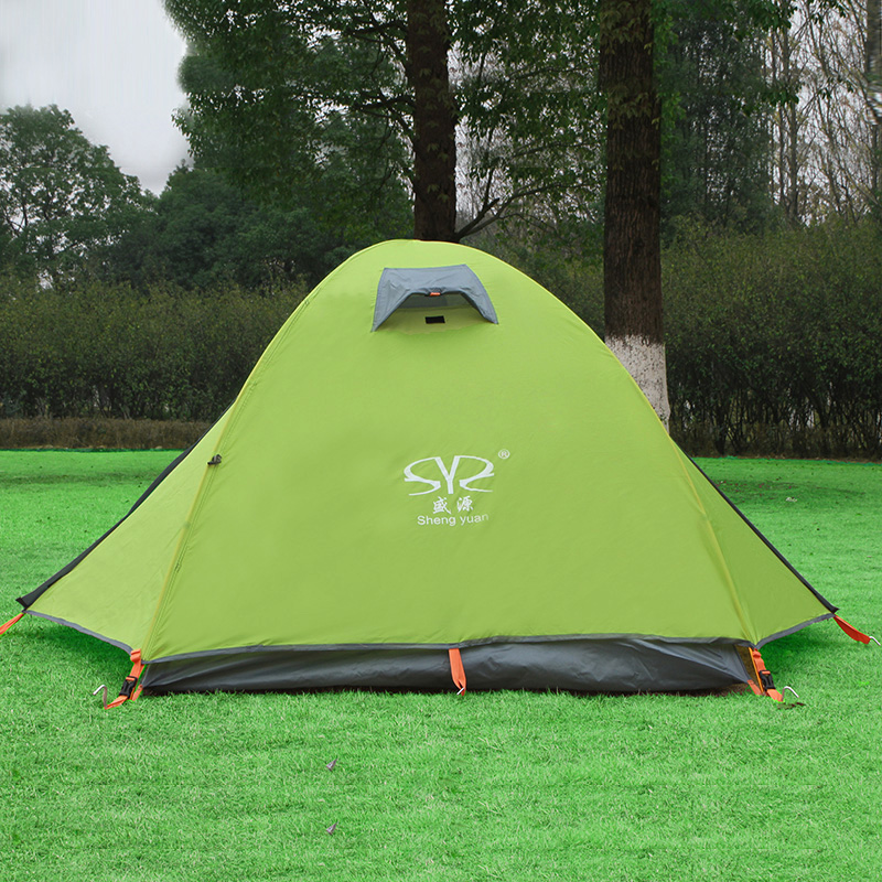 Shengyuan outdoor twin double doors aluminum pole tent mesh, two leisure tent