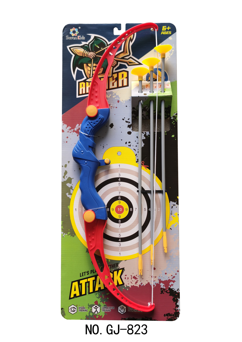 Bow Series Red Blue Bow and Arrow Cross-Border Children's Family Outdoor Sports Toys New