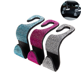 Car Tissue Box Diamond Sunshade Leather Hanging Seat Back Drawer Paper Clip Creative Rhinestone Car Tissue Box
