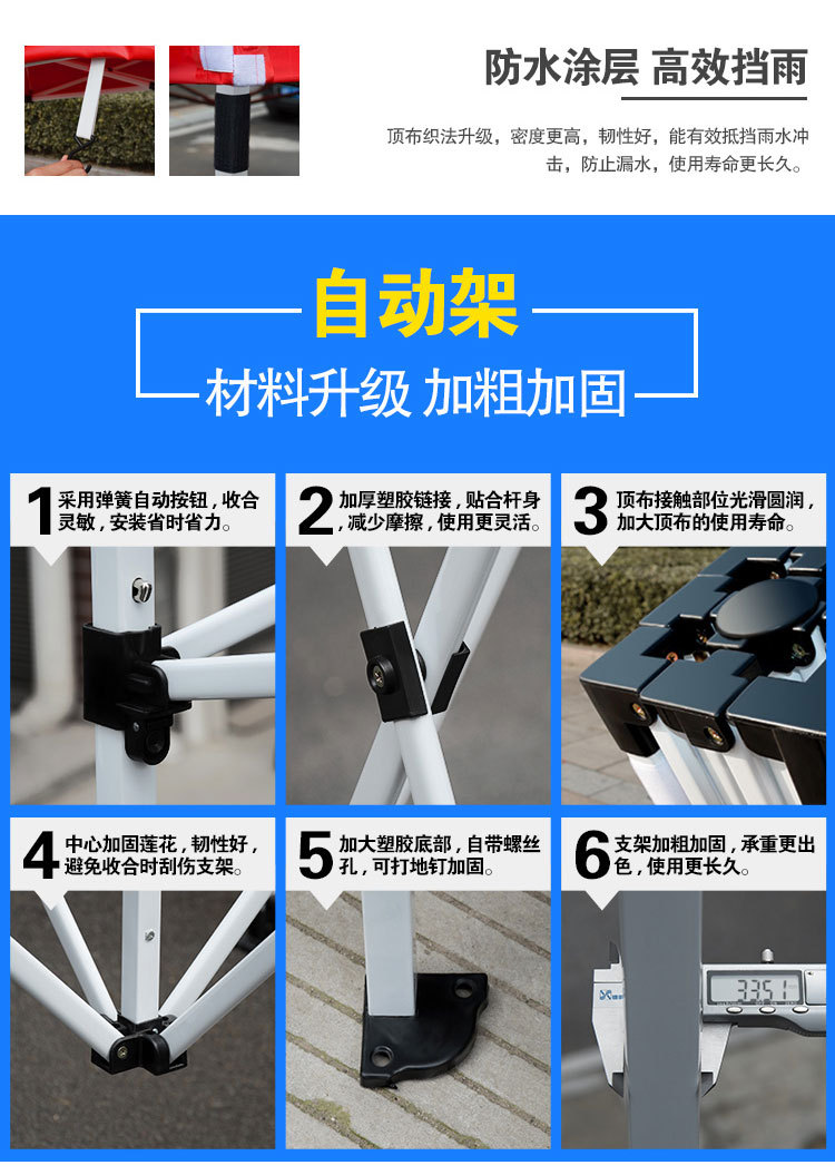 Factory Direct Sales Outdoor Canopy Awning Shed Rainproof Four Sides Warm Protection Cloth Night Market Stall Square Big Umbrella