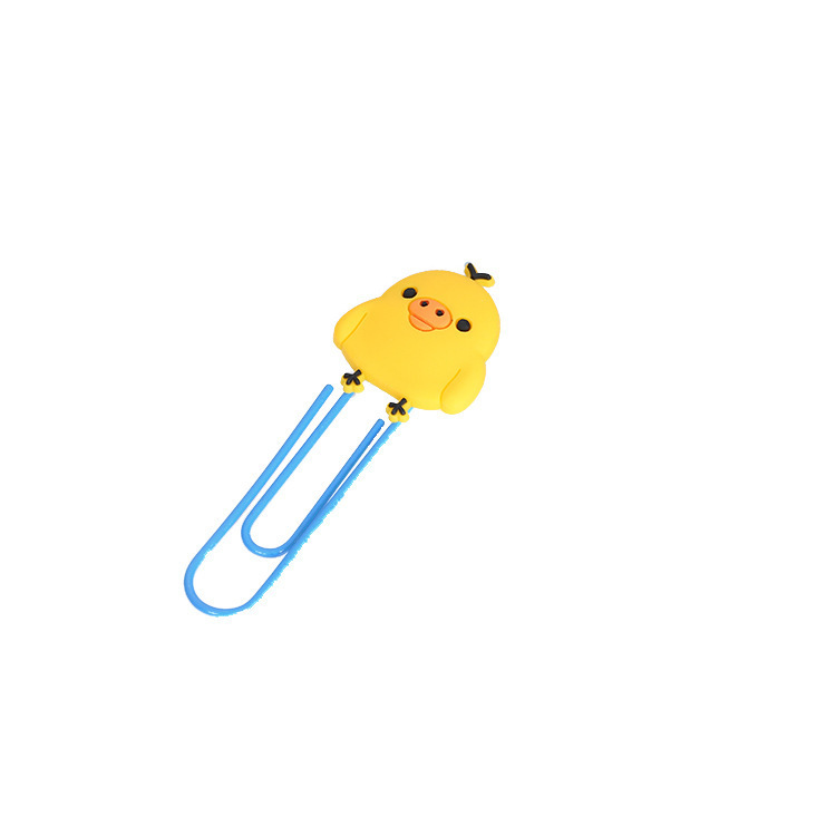 Large Paper Clip Bookmark Culture Study Stationery Cartoon Soft Glue Currently Available PVC Bookmark Customization