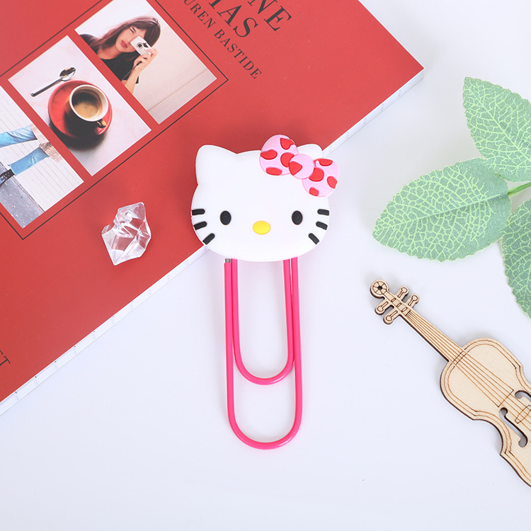 Large Paper Clip Bookmark Culture Study Stationery Cartoon Soft Glue Currently Available PVC Bookmark Customization