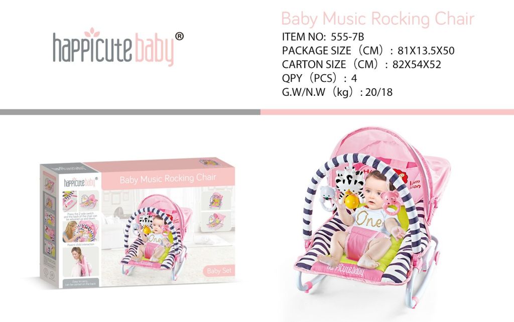 Baby Rocking Chair Comfort Chair Multifunctional Baby Rocking Chair with Canopy