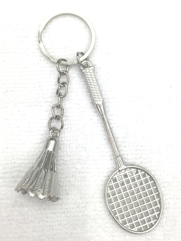 Metal badminton key chain special wholesale Mini craft badminton key ring badminton Metal badminton key chain special wholesale Mini craft badminton key ring badminton