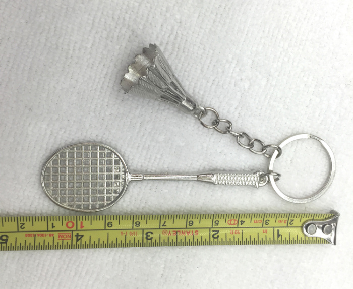 Metal badminton key chain special wholesale Mini craft badminton key ring badminton Metal badminton key chain special wholesale Mini craft badminton key ring badminton