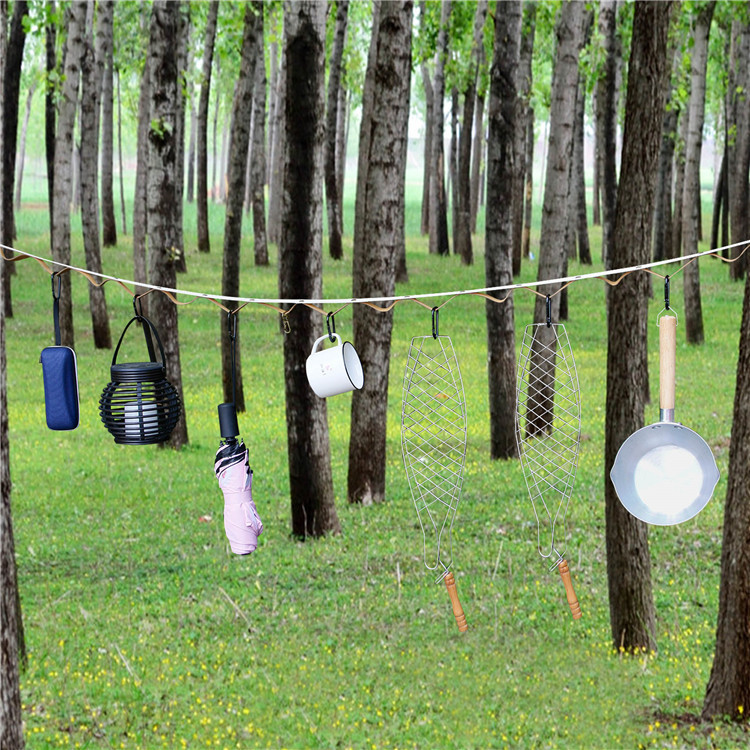 Cross-Border Amazon Spot Outdoor Camping Camping Equipment Clothesline 25 Ring Leather Canopy Tent Lanyard Cross-Border Amazon Spot Outdoor Camping Camping Equipment Clothesline 25 Ring Leather Canopy Tent Lanyard