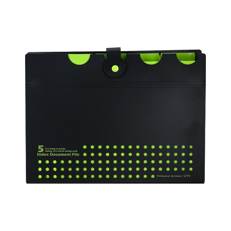 5-Grid Large Capacity A4 File Holder Multi-Layer Folder Student Test Paper Clip File Binder Storage File Bag Storage Book