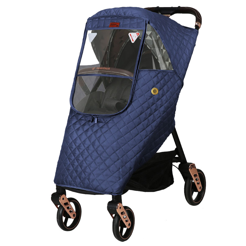 Baby Stroller Rain Cover Baby Windproof Rain Cover Universal Children Baby Walking Tool Shelter from Rain Fan Housing Sunshade Canopy