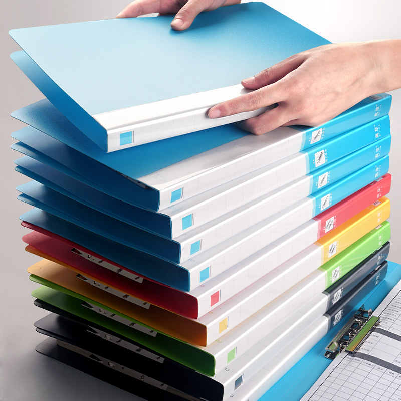 A4 File Folder Plastic File Binder Folder Test Paper Clip Office Storage Folder Folder Student Book Holder Customization