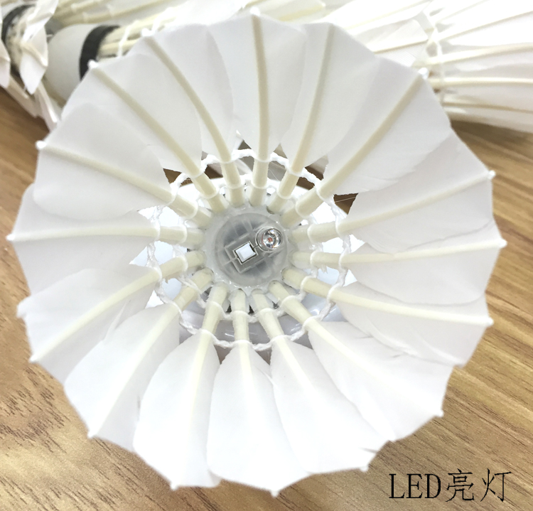 LED luminous lighting badminton optional monochrome colorful feather badminton network selling products