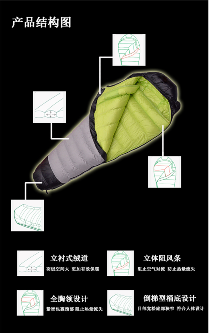 LMR 2018 new 1000G 1200G mummy down sleeping bag outdoor camping bag LMR 2018 new 1000G 1200G mummy down sleeping bag outdoor camping bag