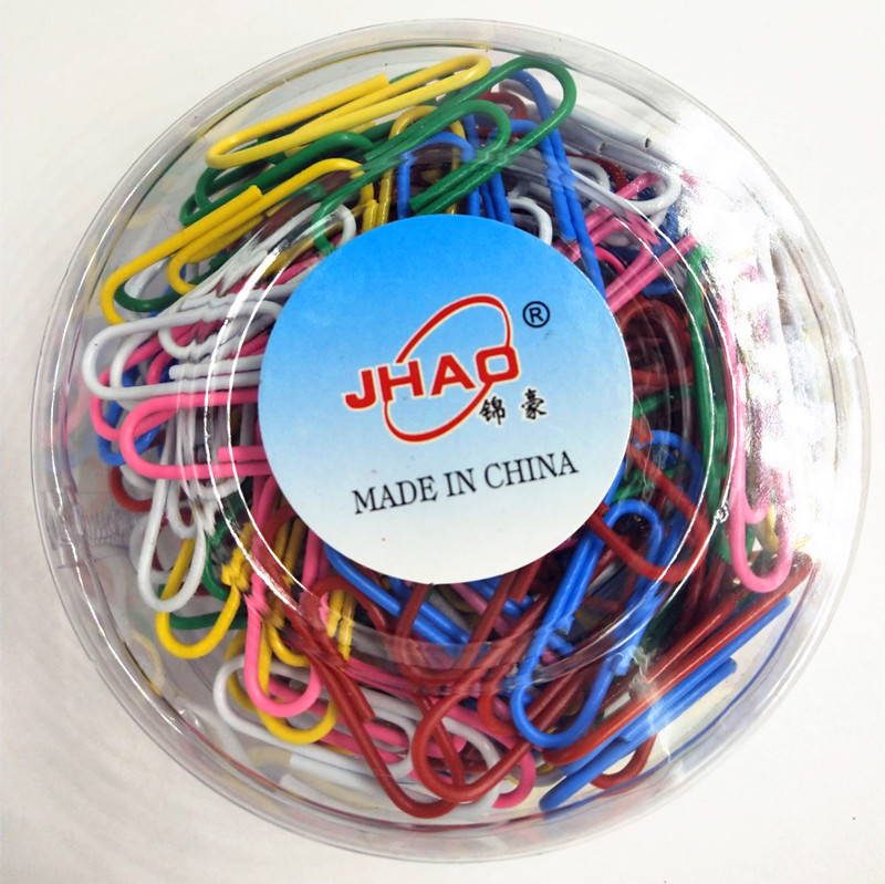 Factory Supply 28mm Clip 160 Pieces Paper Clip Color Plastic-Covered Paper Clip Clip Paper Clip