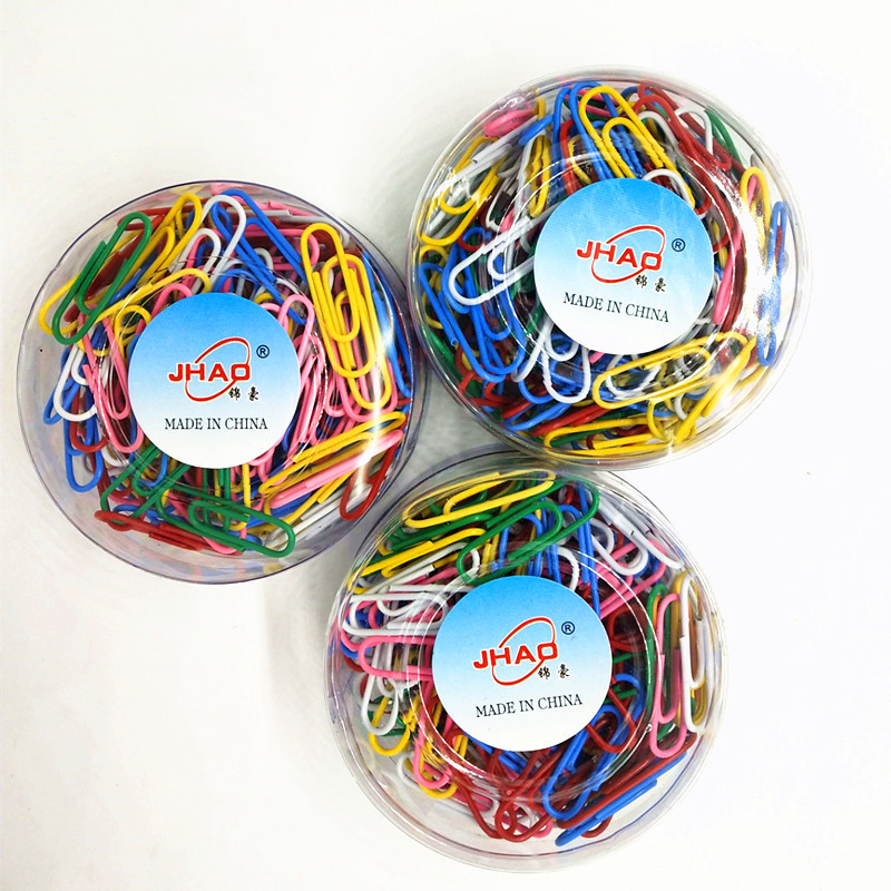 Factory Supply 28mm Clip 160 Pieces Paper Clip Color Plastic-Covered Paper Clip Clip Paper Clip