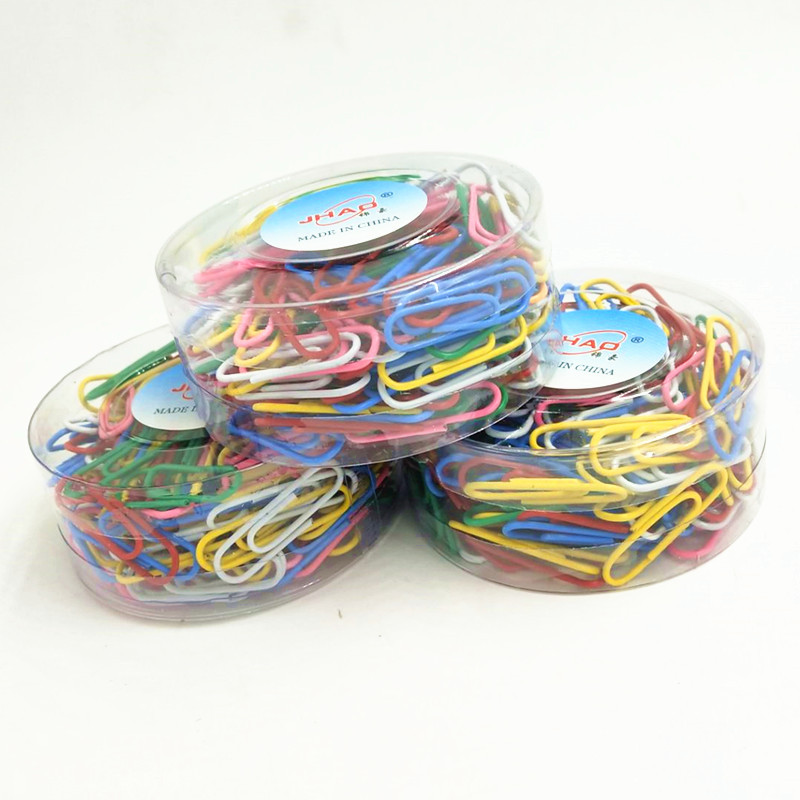 Factory Supply 28mm Clip 160 Pieces Paper Clip Color Plastic-Covered Paper Clip Clip Paper Clip