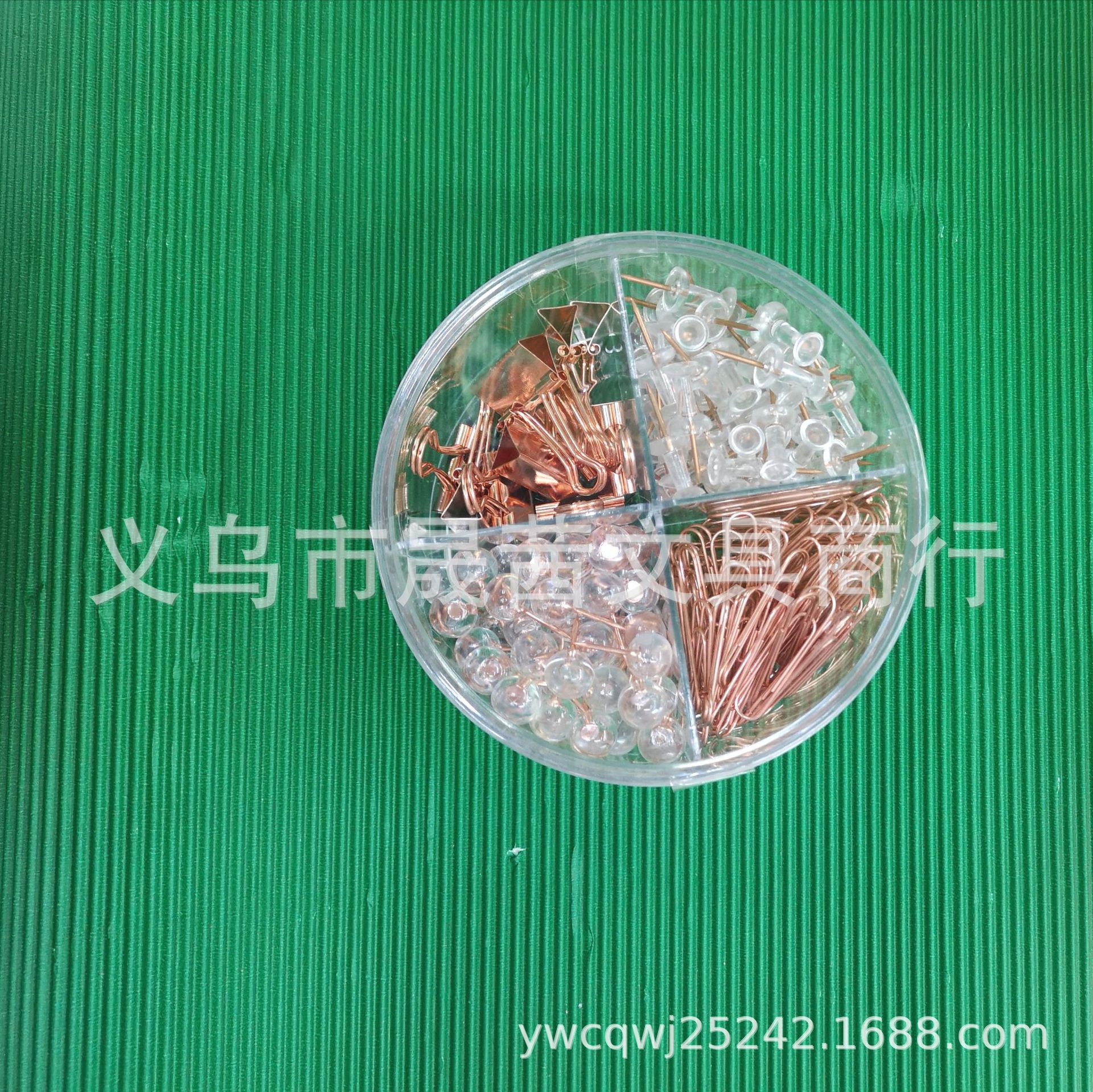 Factory Wholesale Plastic-Covered Paper Clip Bulk Gold 32mm/28mm Paper Clip Electroplated Rose Gold Color round Shape