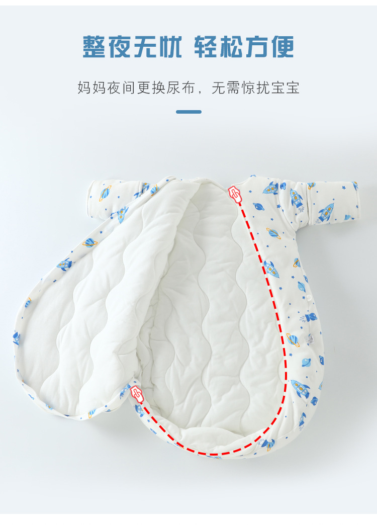 Baby Sleeping Bag Autumn and Winter Thickening Baby Integrated Anti-Kicking Blanket Children's Pure Cotton Sleeping Bag Manufacturer One Piece Dropshipping Baby Sleeping Bag Autumn and Winter Thickening Baby Integrated Anti-Kicking Blanket Children's Pure Cotton Sleeping Bag Manufacturer One Piece Dropshipping