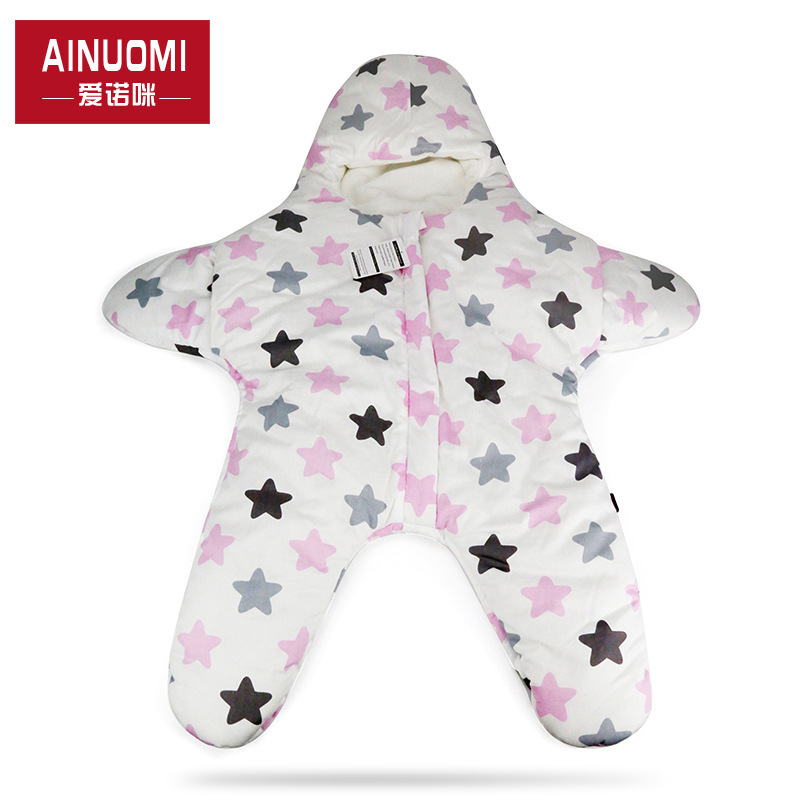 Ainuo M Maternal and Child Supplies Baby Anti-Kick Sleeping Bag Autumn and Winter Warm Sleeping Bag One Piece Dropshipping Newborn Baby Supplies