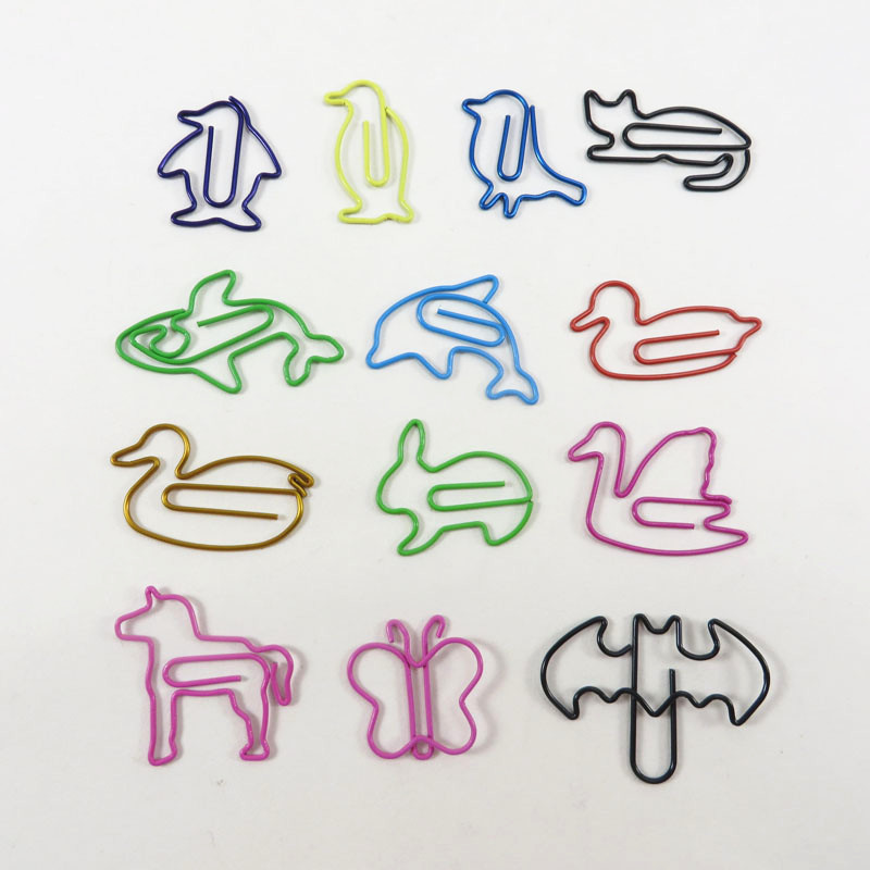 Factory Direct Supply Creative Cartoon Animal Shaped Paper Clips Color Paper Clip Office Supplies Paper Clip in Stock
