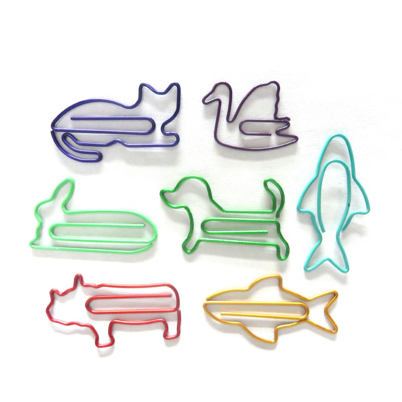 Factory Direct Supply Creative Cartoon Animal Shaped Paper Clips Color Paper Clip Office Supplies Paper Clip in Stock
