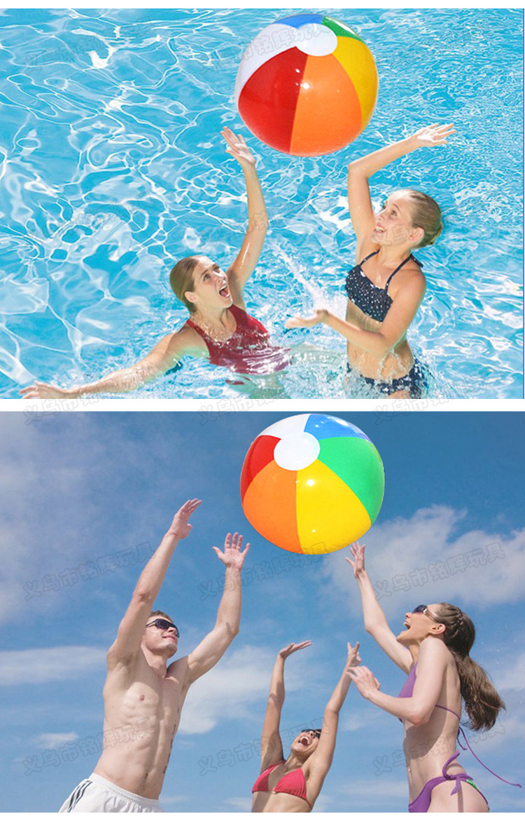 Factory in Stock Pvc6 Piece Color Children's Swimming Pool Playing Water Inflatable Ball Advertising Ball Inflatable Beach Ball